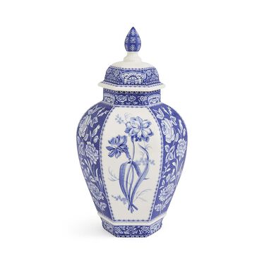 Blue Italian Floral Vase